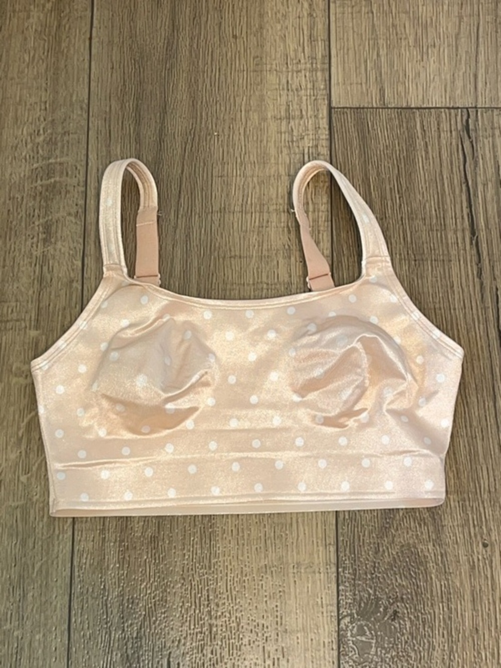 Ruby Ribbon Demiette Bra 0818 Size 32 Beige Polka Dot